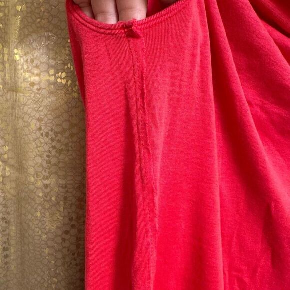 Free People Red Twisted Strap Relaxed Flowy Modal Tank Top Large NWOT - Picture 5 of 6